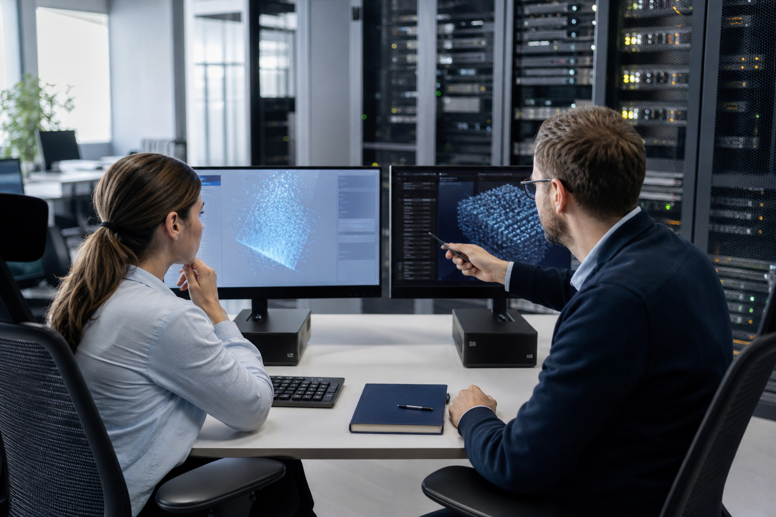 Team IT aziendale al lavoro su infrastruttura per AI locale